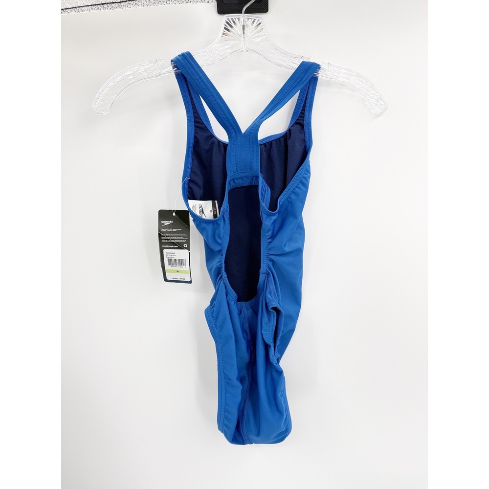 Speedo Pro LT One Piece Swimsuit Women size 30 Team Blue Racerback Athletic - Picture 3 of 8